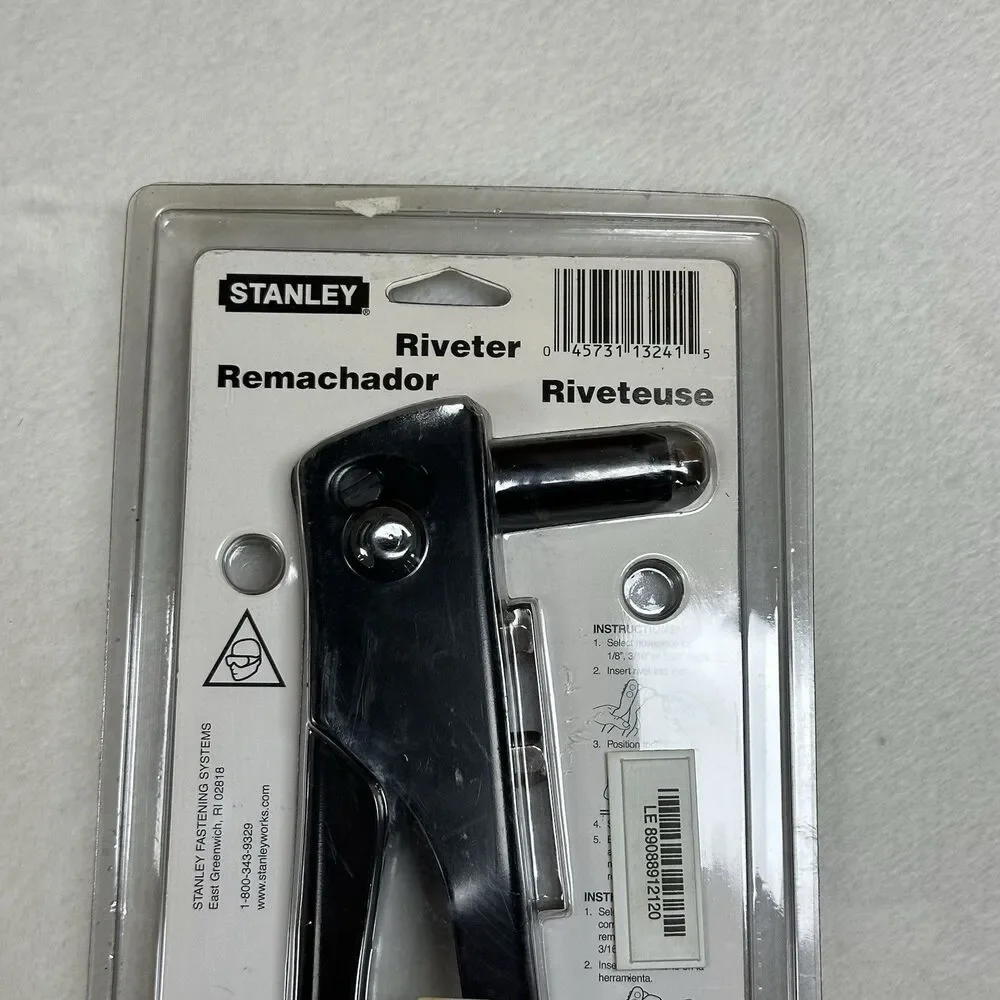 Vintage Stanley MR33 Hand Riveter Rivet Tool NOS Sealed 1/8” 5/32” 3/16” Taiwan - Picture 5 of 7